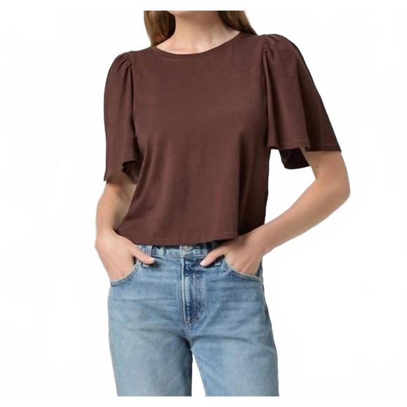 NEW PAIGE sigrid tee in tamarind - Picture 1 of 4